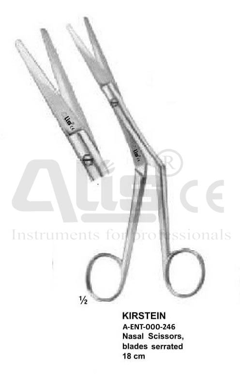 Strong leather scissors serrated blades 22.5cm