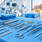 Sterile Instruments in a Sunlit Operating Room 85x85